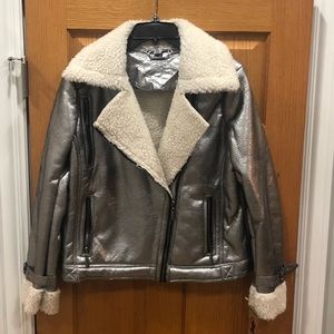 JOU JOU METALLIC MOTO SHEPRA JACKET